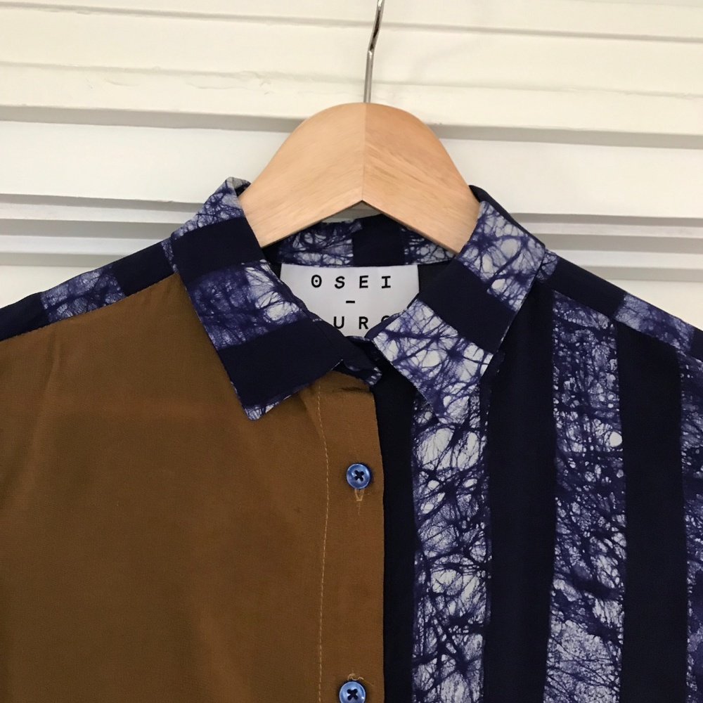 OSEI DURO silk button down shirt XS